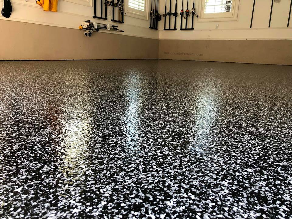 epoxy garage floor - professional surface restoration