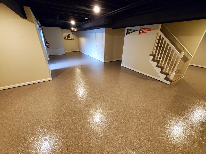 basement epoxy flooring - professional surface restoration